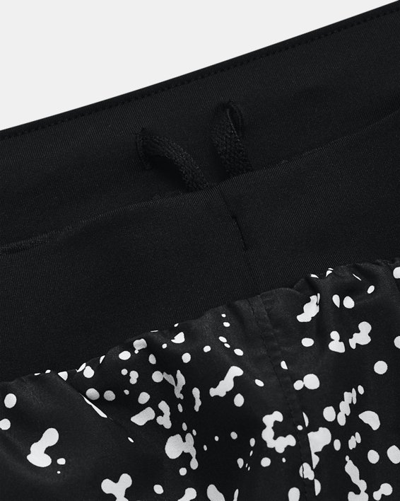 Women's UA Fly-By 2.0 Printed Shorts, Black, pdpMainDesktop image number 4
